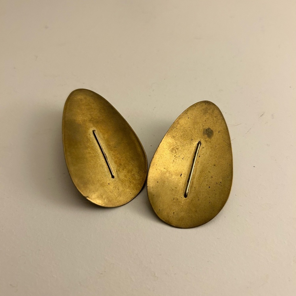 Scandinavian design earrings gold and silver